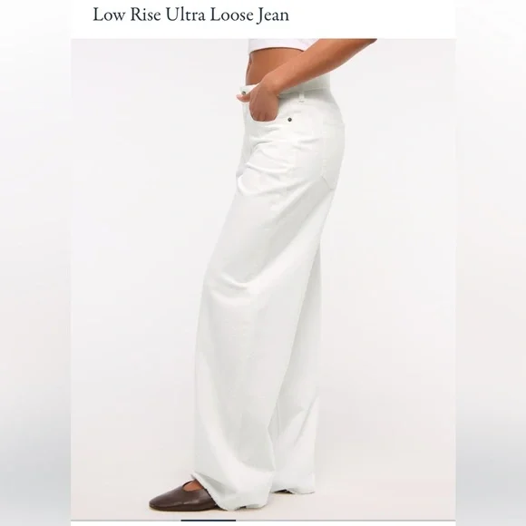 Abercrombie & Fitch The Ultra Loose Low Rise Jean Sz 27 Short - Picture 3 of 10